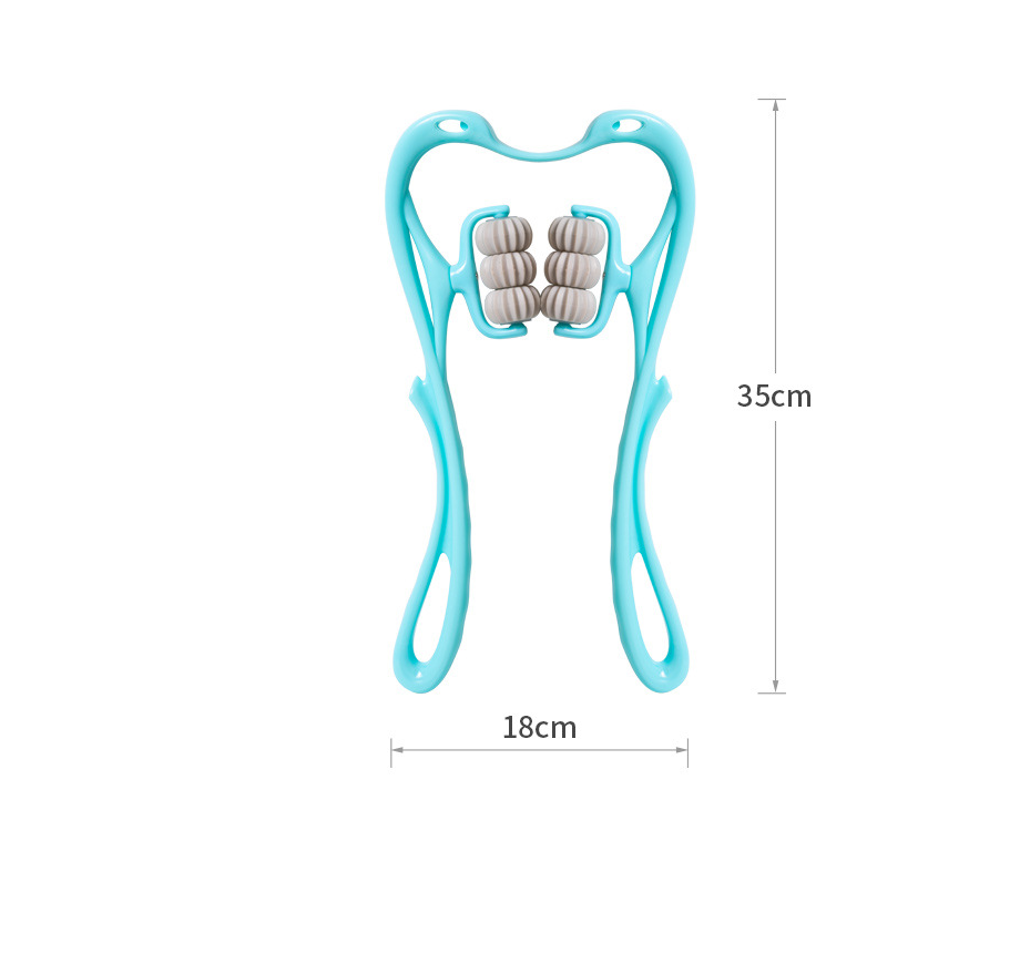 6-Wheel Neck Massager Manual Roller Tool for Neck & Muscle Relief