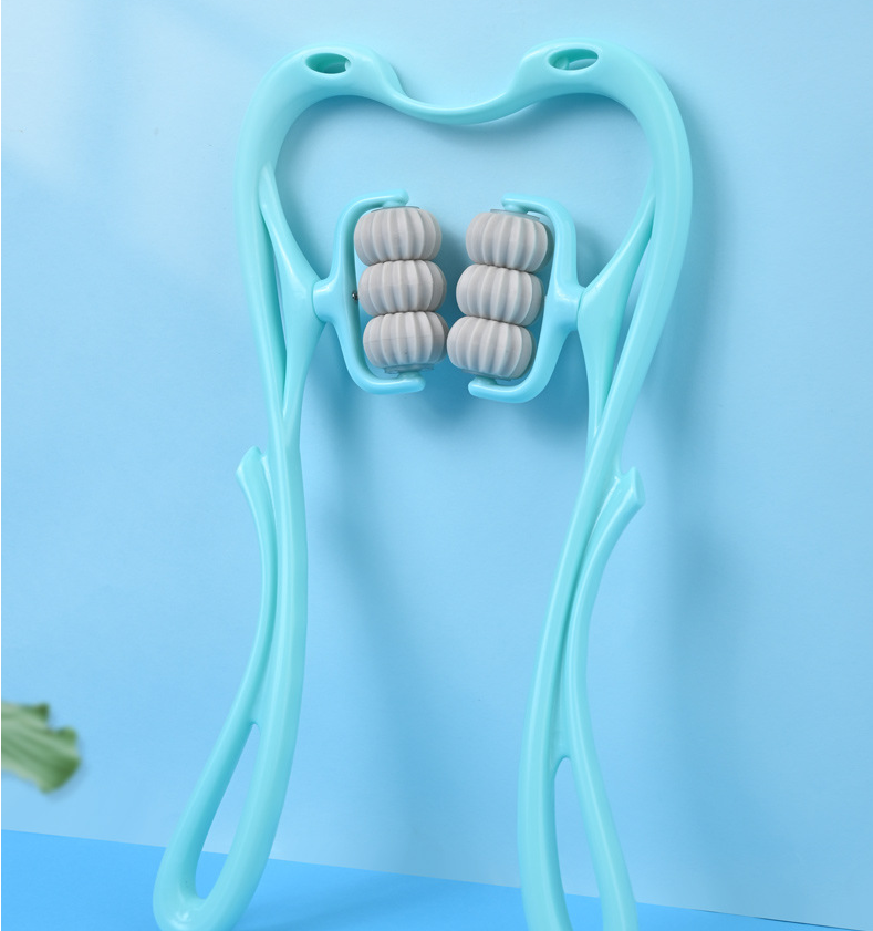 6-Wheel Neck Massager Manual Roller Tool for Neck & Muscle Relief