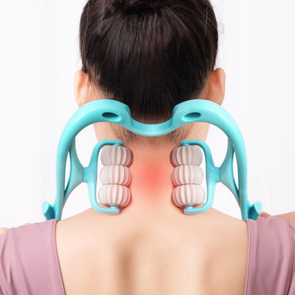 6-Wheel Neck Massager Manual Roller Tool for Neck & Muscle Relief